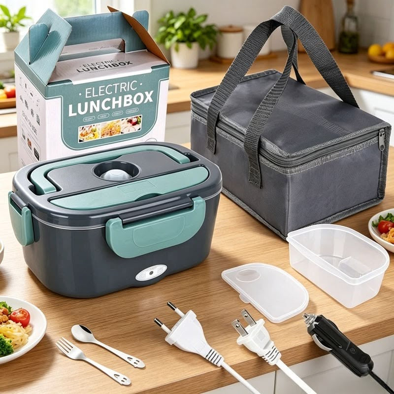 Electric Lunch Box Food Warmer | Portable Self-Heating Tiffin Box | Office, Car & Travel Use | Cash On Delivery